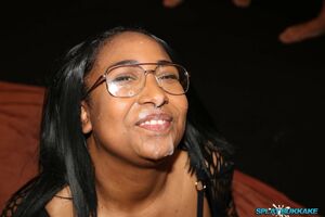black girl pink glasses porn
